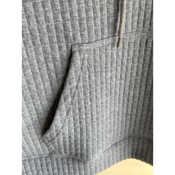 NOVEPT Quilted Style Sweatshirt Top with Hood Gray Front Pocket 2XL - Picture 7 of 13